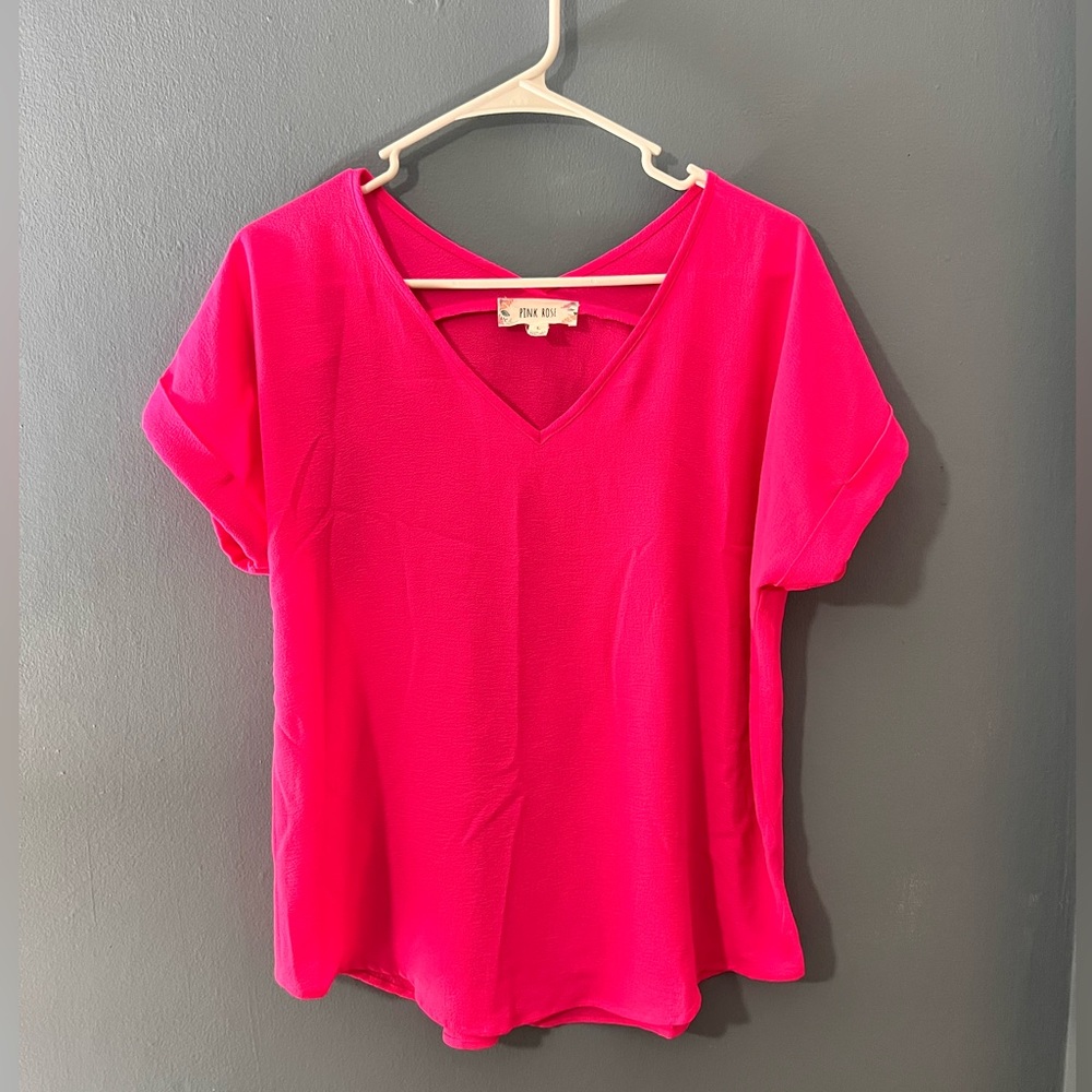 COPY - PINK ROSE shirt size large